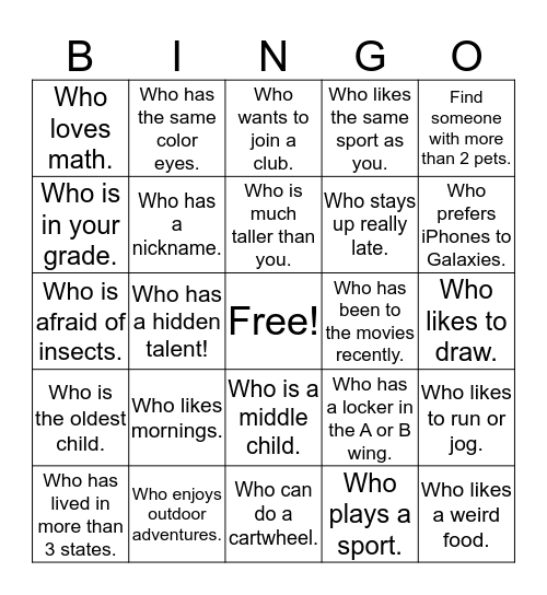 Future 10 Breakfast Club - Find Someone... Bingo Card