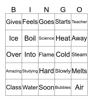 AMAZING WATER Bingo Card