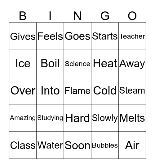 AMAZING WATER Bingo Card