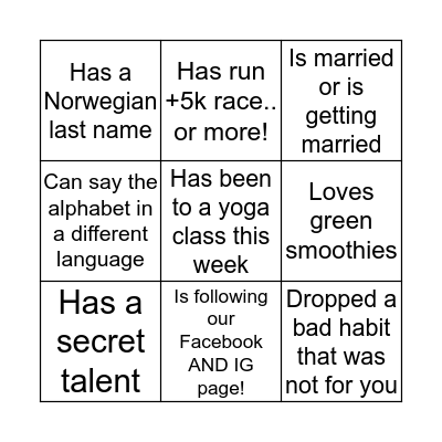 Bingo Card