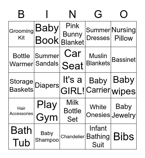 Lici's Babyshower Bingo Card