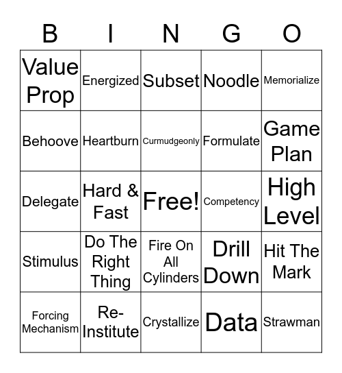 KURT'S LINGO BINGO Card