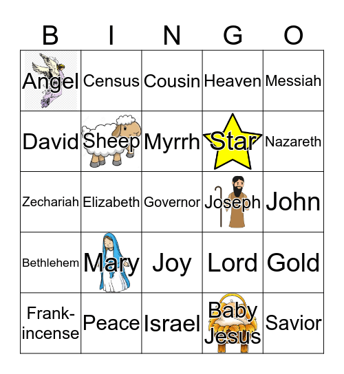 Merry Christmas Bingo Card