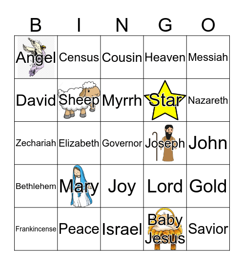 Merry Christmas Bingo Card