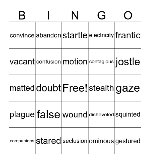Happy Thanksgiving Bingo Card