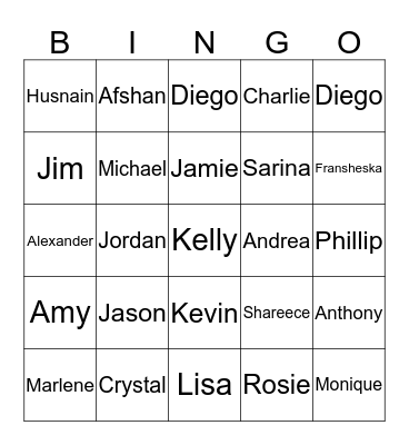 Lakeview Christmas Party! Bingo Card