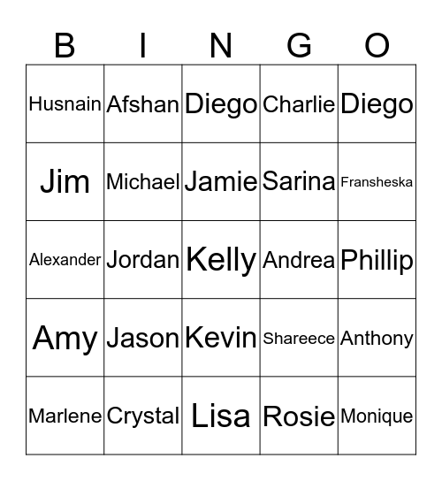 Lakeview Christmas Party! Bingo Card