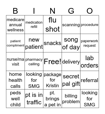 Front desk ballingo Bingo Card