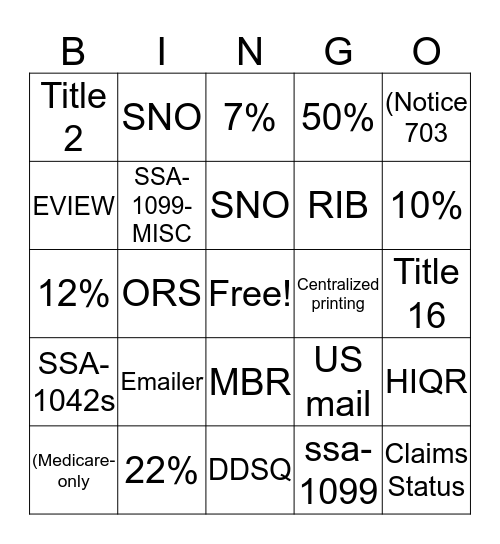 Taxation & Voluntary Tax Withholding  Bingo Card