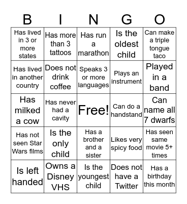 GPL Fall Retreat Bingo Card