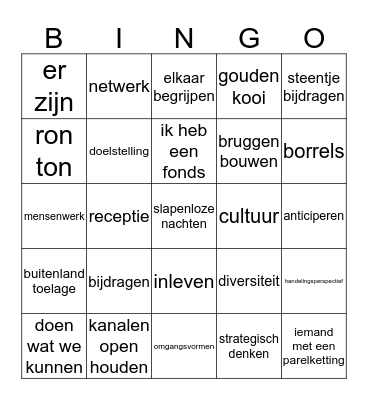 klasje op tv bingo Card