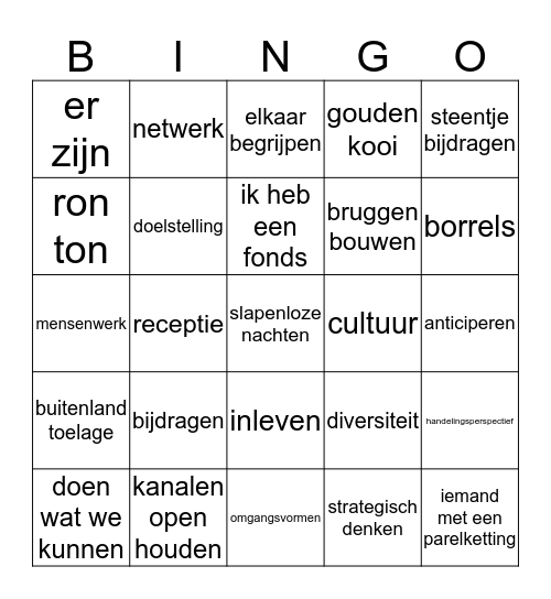 klasje op tv bingo Card