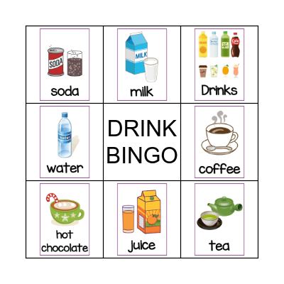 D R I N K S B I N G O  Bingo Card