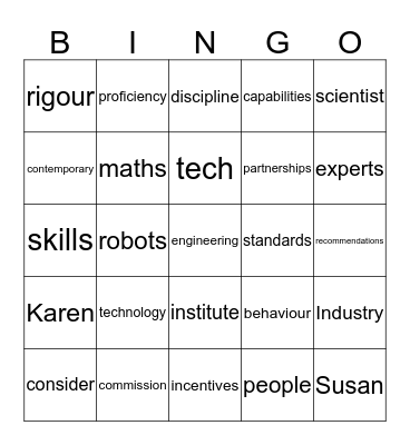 STEM Bingo Card