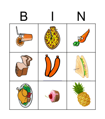 Lunch Time Bingo Card