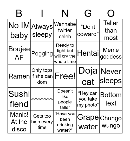 Lauren bingo  Bingo Card