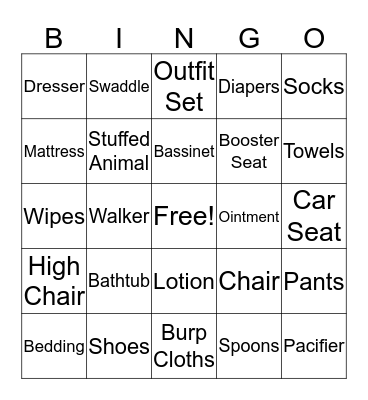 BING-Oh! The Places She’ll Go Bingo Card