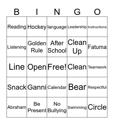 IRCOM BINGO Card