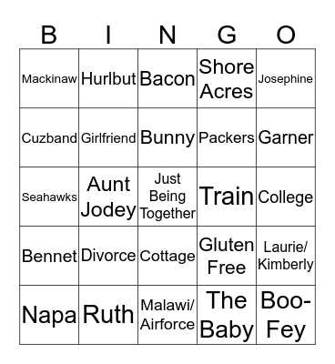 Thanksgiving Bingo Card