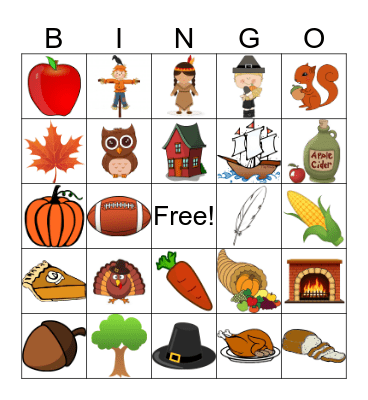 Thanksgiving Bingo Card