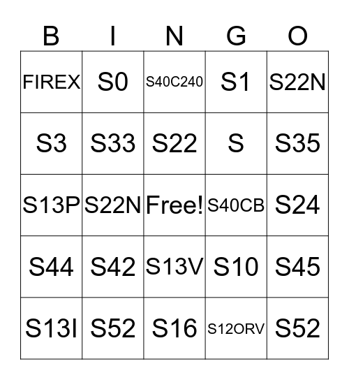 Dispatch Thanksgiving Bingo Card