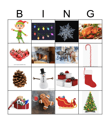 MERRY CHRISTMAS Bingo Card