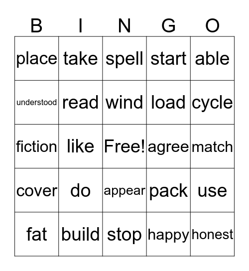 PREFIX BINGO Card