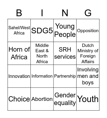 BuZa Bingo Card