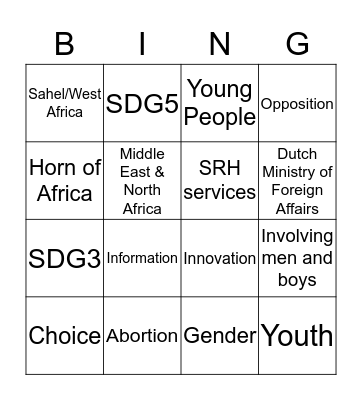 BuZa Bingo Card