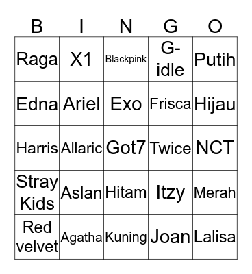 ANDIEN. Bingo Card