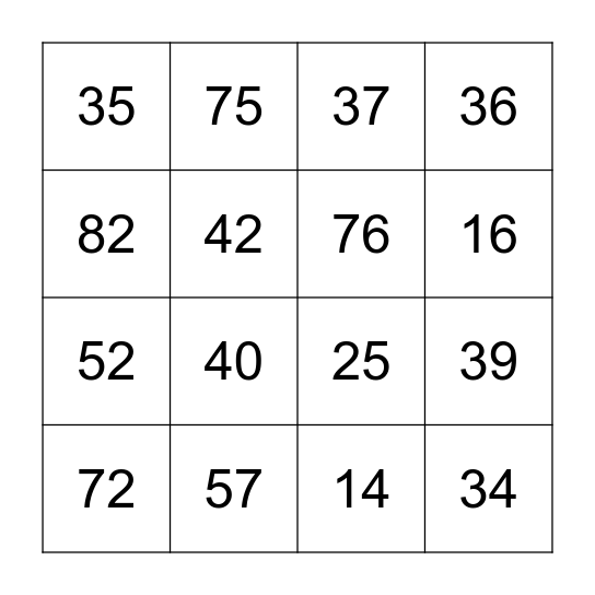 SINTERKLAAS Bingo Card