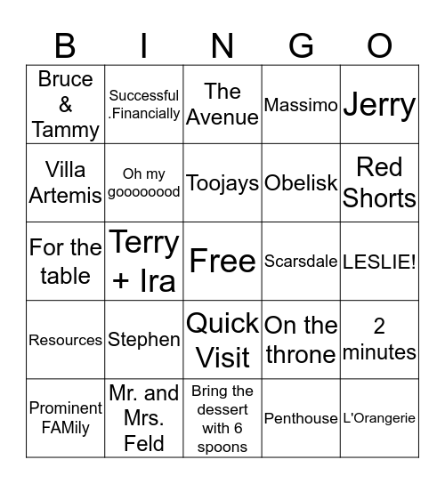 GODOFF FAMILY B-I-N-G-O 2019  Bingo Card