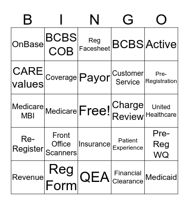 RegiSTARs Bingo Card
