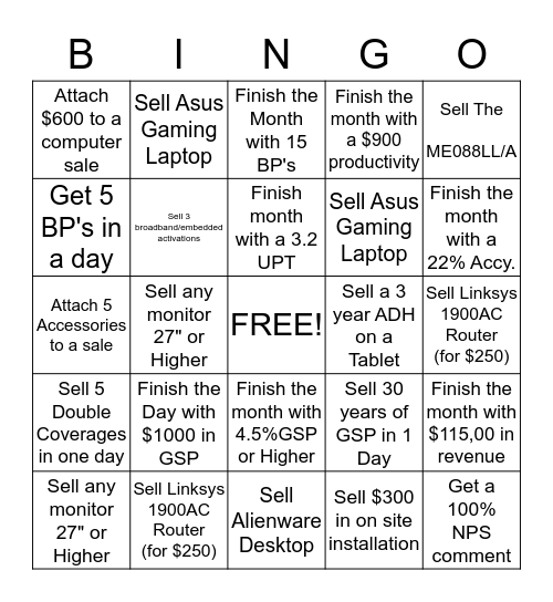 May Monthly Bingo Card