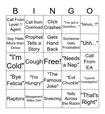 ENERCARE BINGO Card