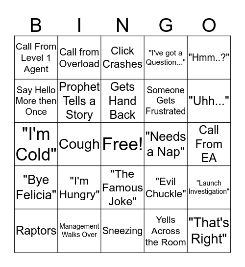 ENERCARE BINGO Card