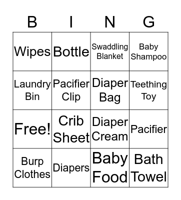 B A B Y    D I N O   Bingo Card