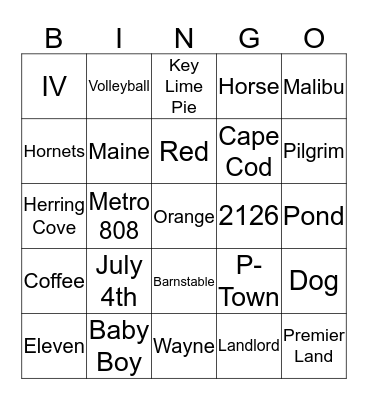 MEET THE PARENTS Bingo Card