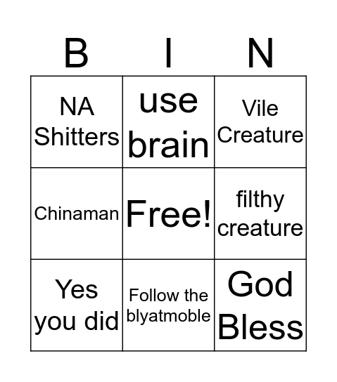 Syndic Phrases Bingo Card