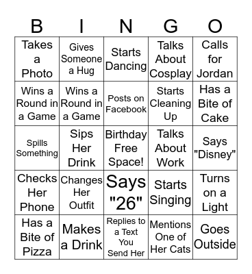 Amanda's NerdyPalooza! Bingo Card