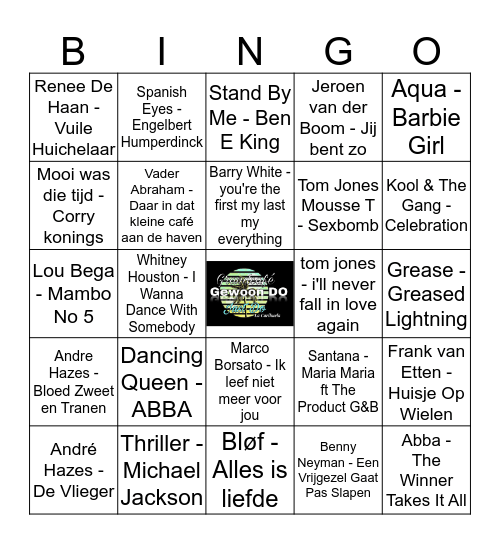 GEWOON DO DISCOBINGO! Bingo Card