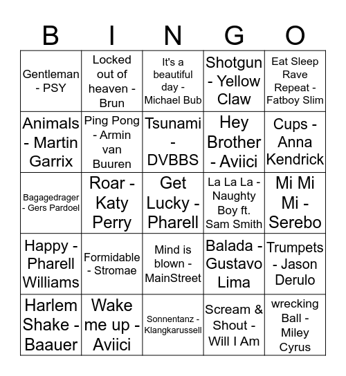Intro Bingo Schoolkamp 2014 Bingo Card