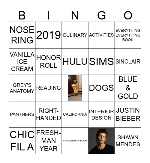 Graduation Bingo Card