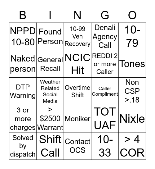 December Blackout Bingo Card