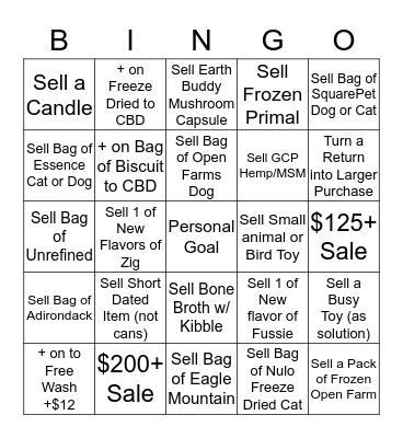 Sales Bingo! Bingo Card