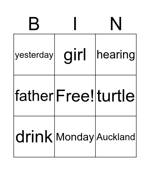 Bingo Card