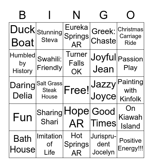 ANEESA Bingo Card