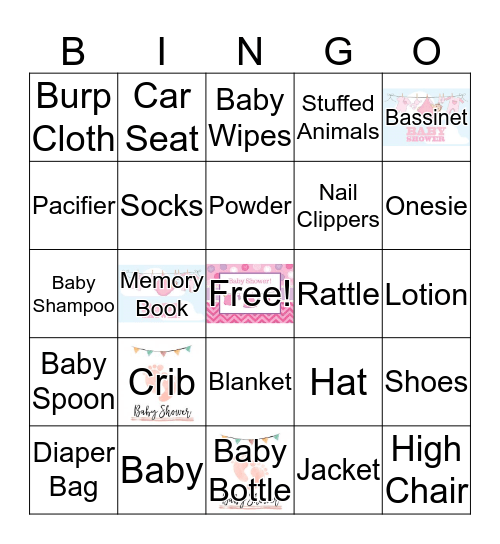 Baby Shower Bingo Card