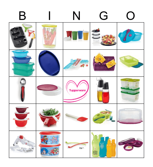 Tupperware Bingo Card