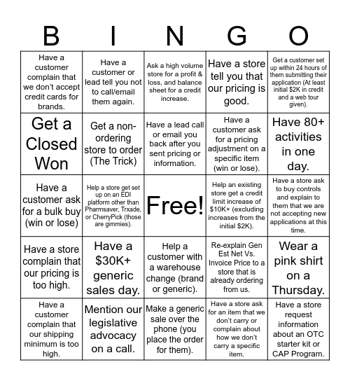 IPC Bingo! Bingo Card